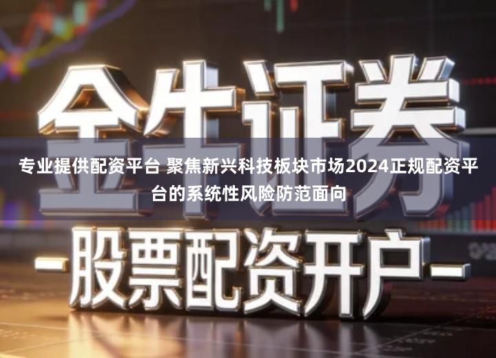 专业提供配资平台 聚焦新兴科技板块市场2024正规配资平台的系统性风险防范面向